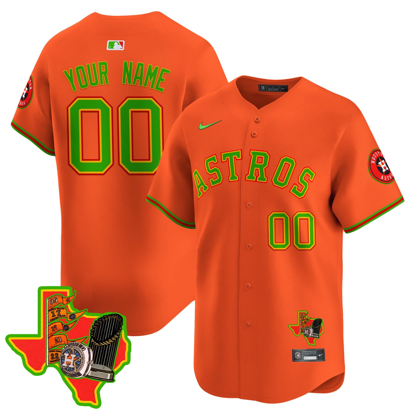 Astros The Loteria Vapor Premier Limited Custom Jersey - All Stitched