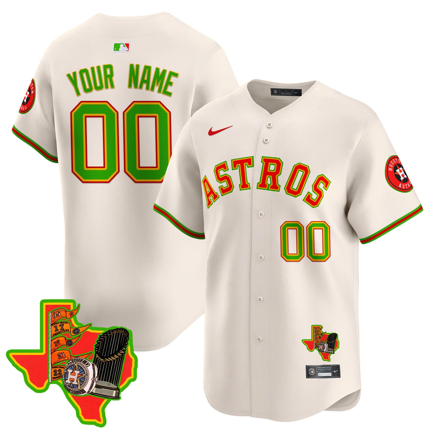 Astros The Loteria Vapor Premier Limited Custom Jersey - All Stitched