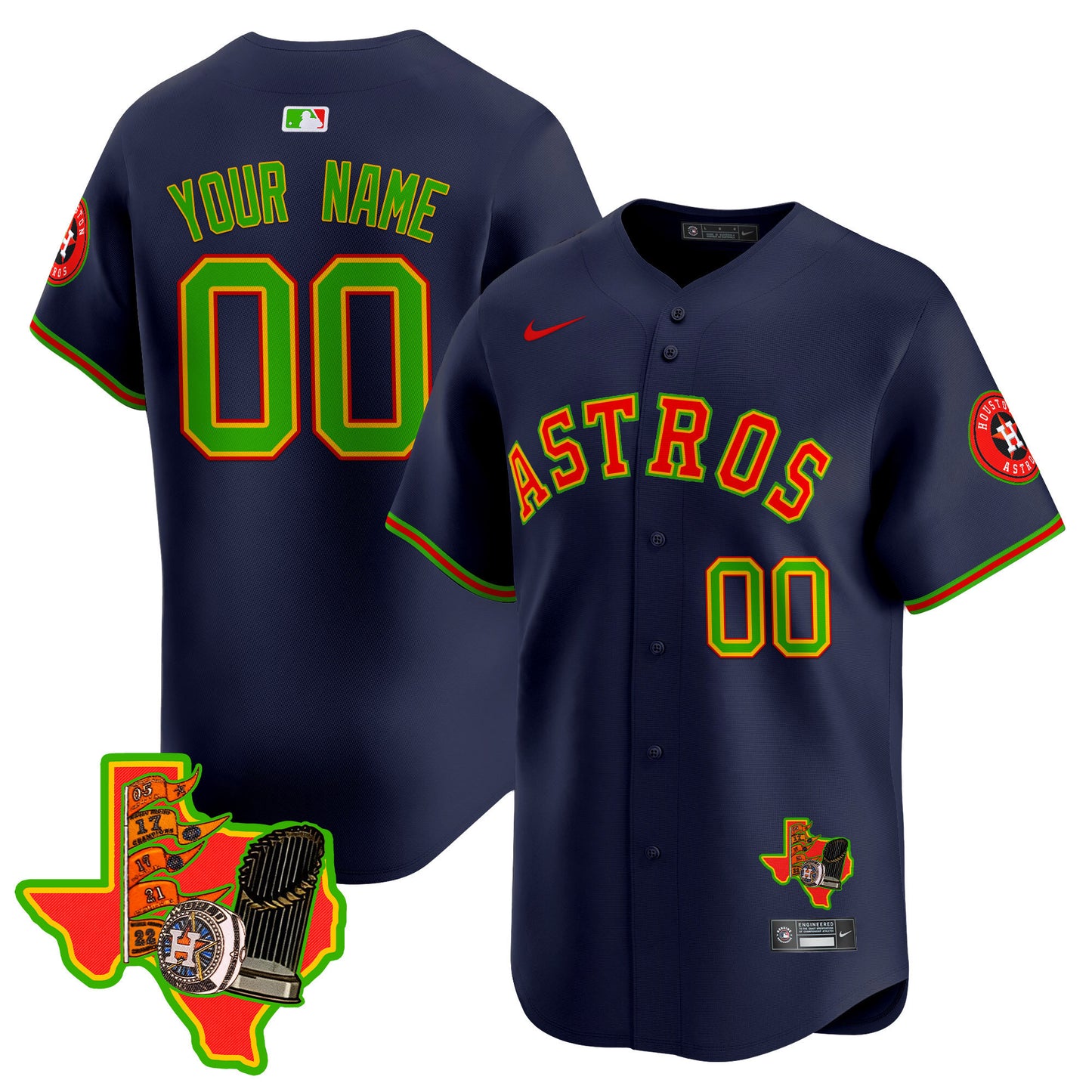 Astros The Loteria Vapor Premier Limited Custom Jersey - All Stitched