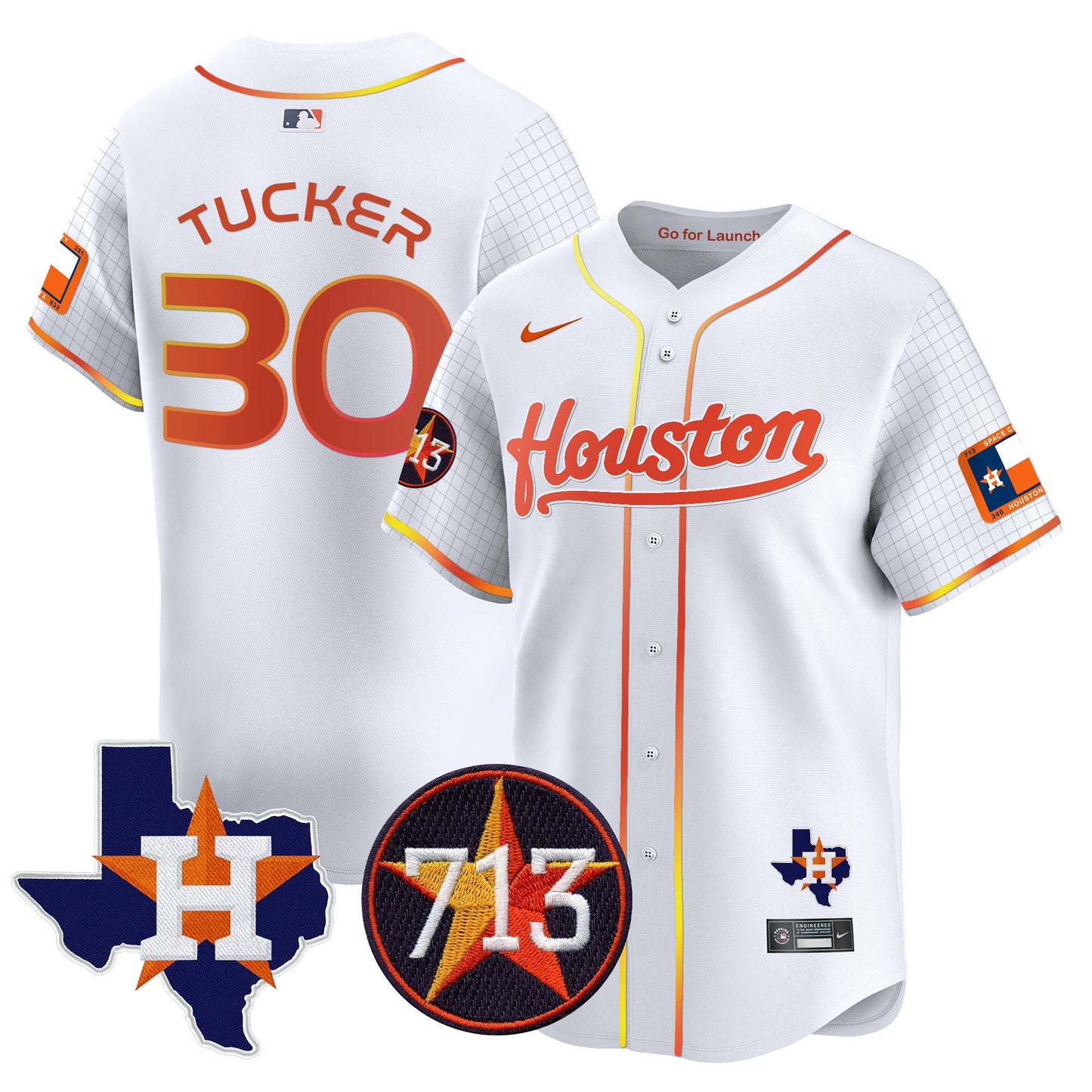 Astros Space City 713 Patch Vapor Premier Limited Jersey - All Stitched