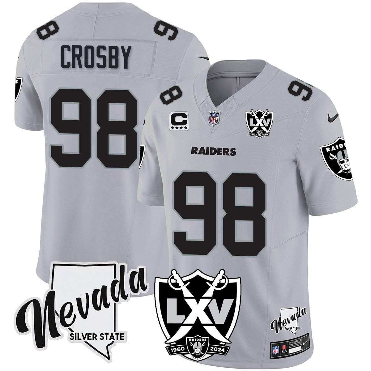 Raiders 2024 Vapor Limited Jersey - 65th Anniversary - All Stitched