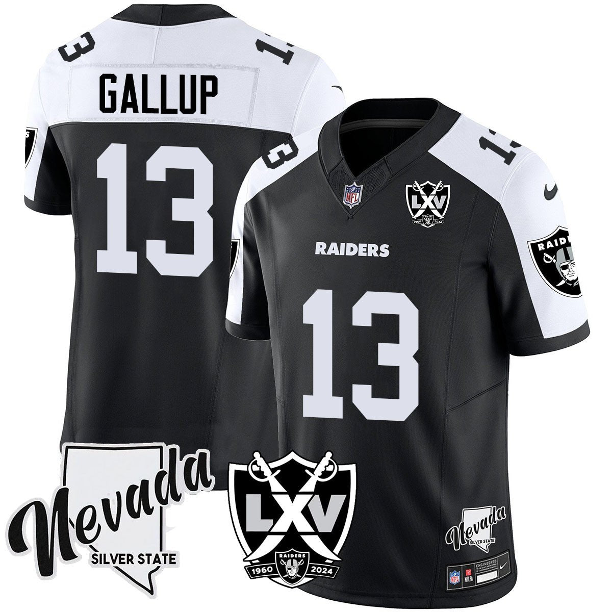 Raiders 2024 Vapor Limited Jersey - 65th Anniversary - All Stitched