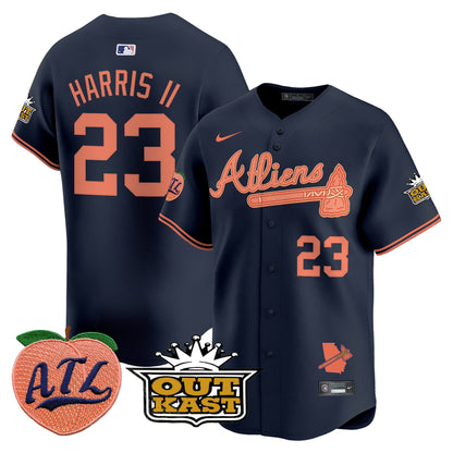 Atlanta Braves Atliens & Peach Vapor Premier Limited Jersey - All Stitched