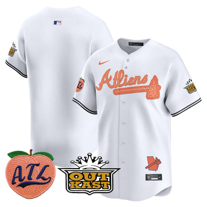 Atlanta Braves Atliens & Peach Vapor Premier Limited Jersey - All Stitched