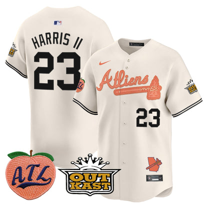 Atlanta Braves Atliens & Peach Vapor Premier Limited Jersey - All Stitched