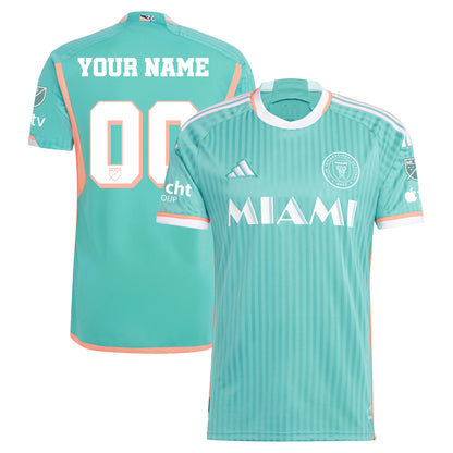 Custom Name/Gender Inter Miami Aqua 2024 Limited Jersey