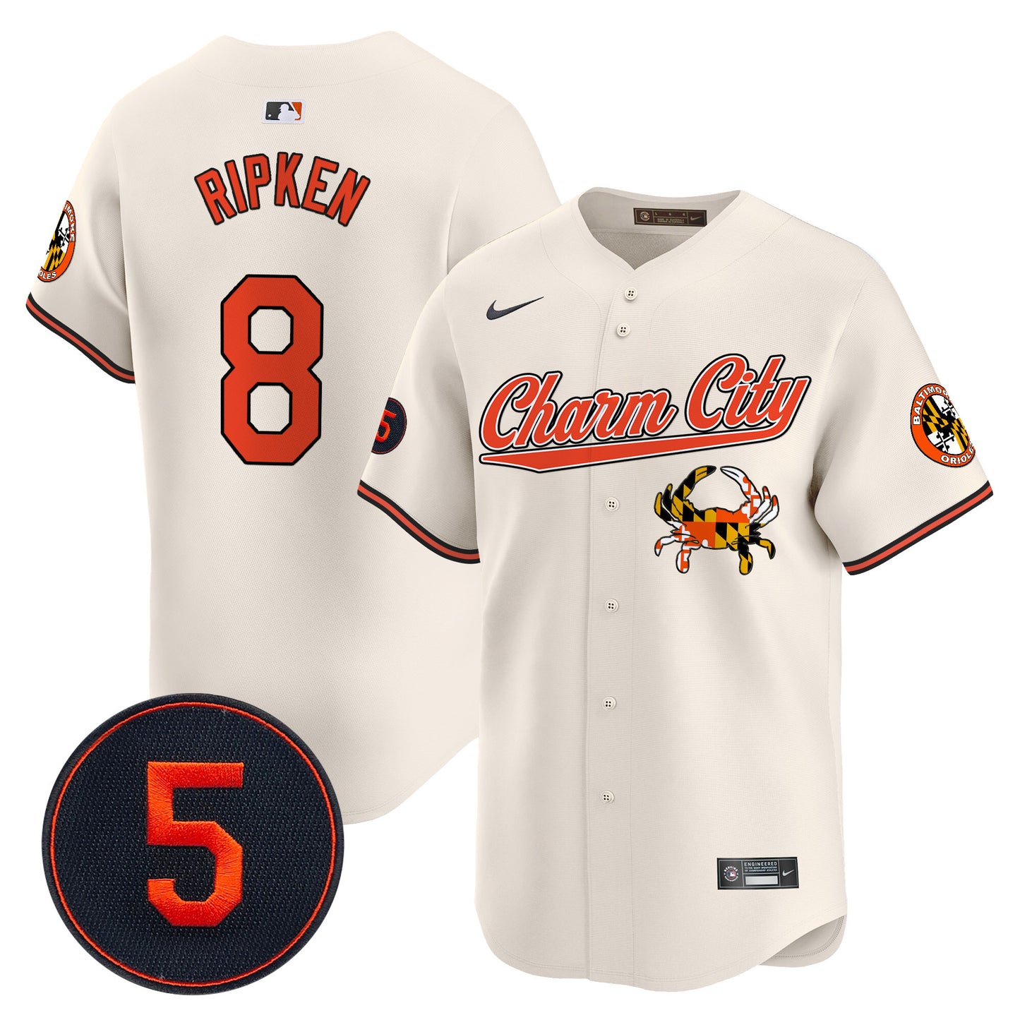 Baltimore Orioles Robinson Patch Vapor Premier Limited Jersey V8 - All Stitched