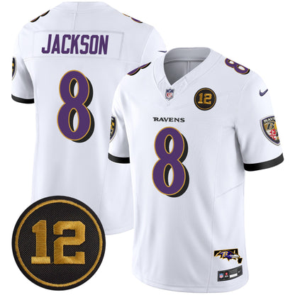 Ravens Jacoby Jones Patch Vapor Limited Jersey - All Stitched