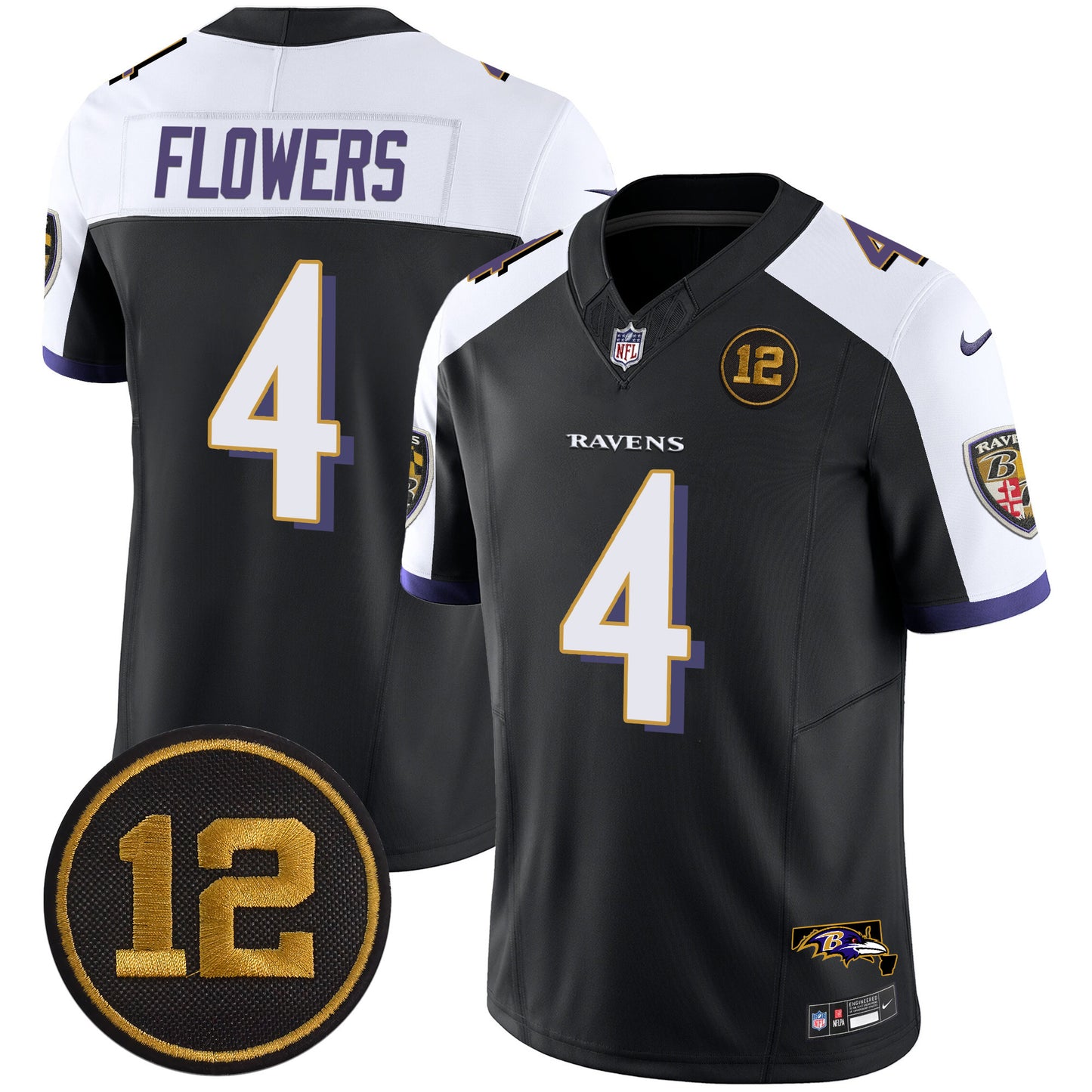 Ravens Jacoby Jones Patch Vapor Limited Jersey - All Stitched