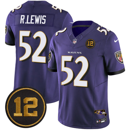 Ravens Jacoby Jones Patch Vapor Limited Jersey - All Stitched