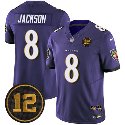 Ravens Jacoby Jones Patch Vapor Limited Jersey - All Stitched