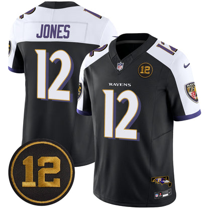 Ravens Jacoby Jones Patch Vapor Limited Jersey - All Stitched