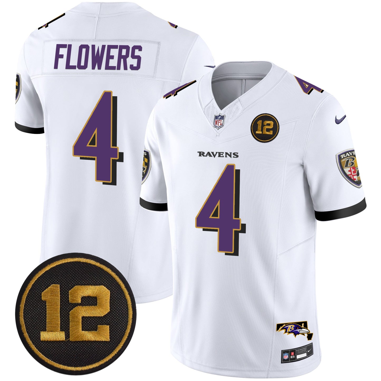 Ravens Jacoby Jones Patch Vapor Limited Jersey - All Stitched