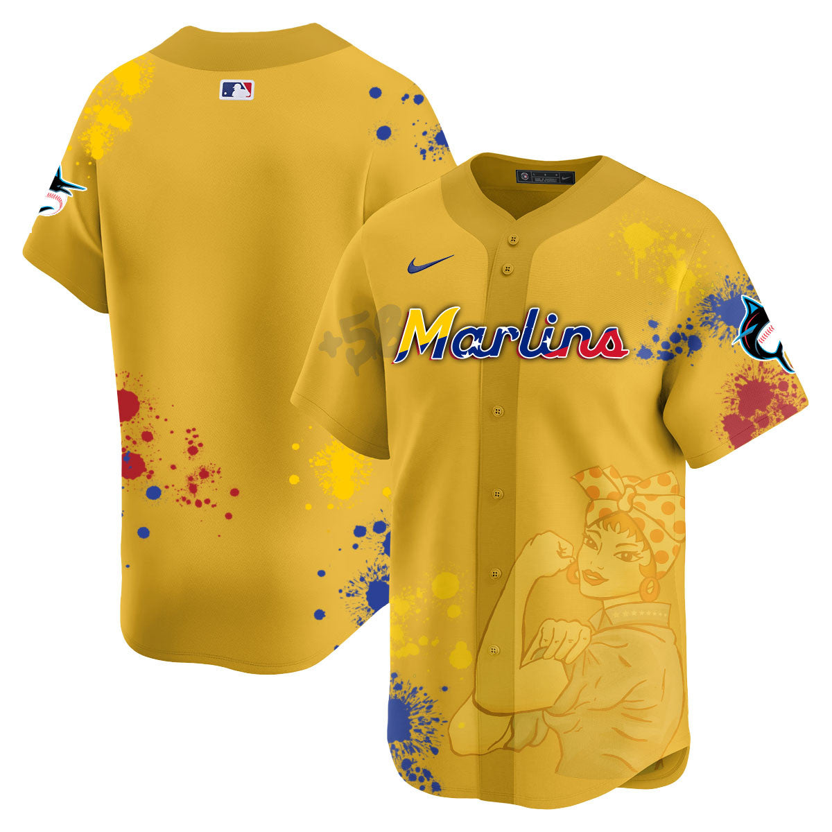 Miami Marlins 2024 Venezuelan Heritage Jersey - All Stitched