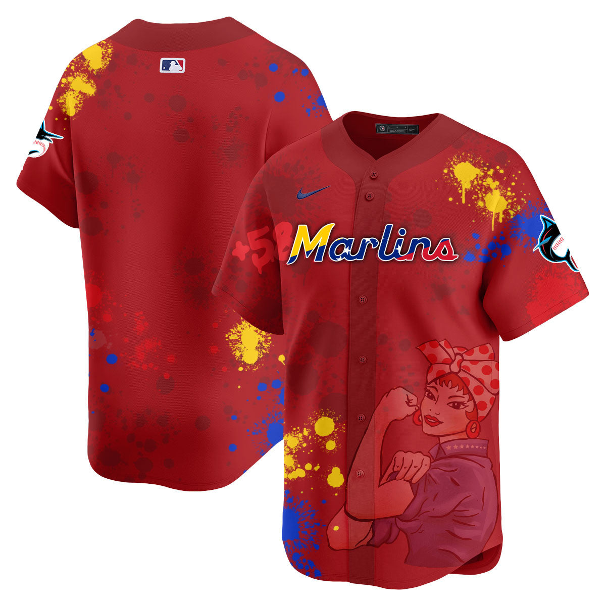 Miami Marlins 2024 Venezuelan Heritage Jersey - All Stitched