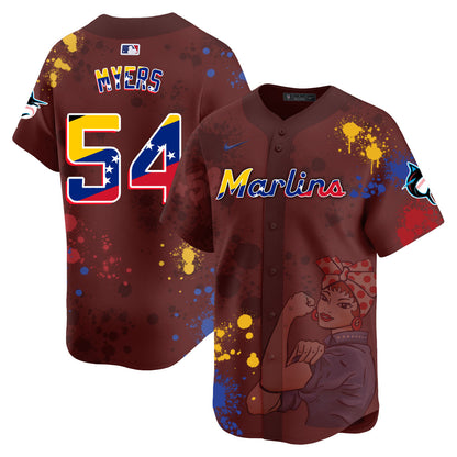 Miami Marlins 2024 Venezuelan Heritage Jersey - All Stitched