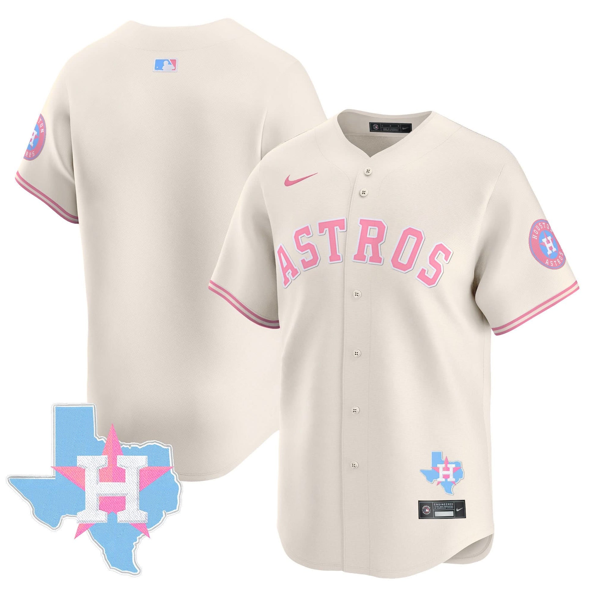 Unisex Astros Bubblegum Pink Vapor Premier Limited Jersey - All Stitched