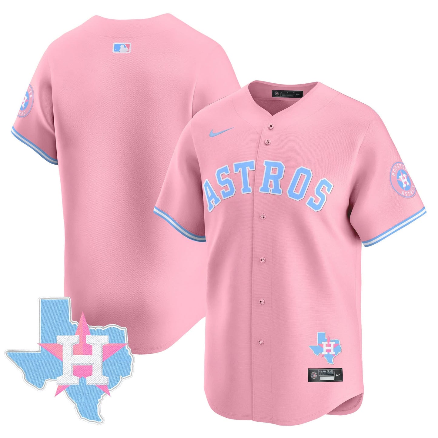 Unisex Astros Bubblegum Pink Vapor Premier Limited Jersey - All Stitched