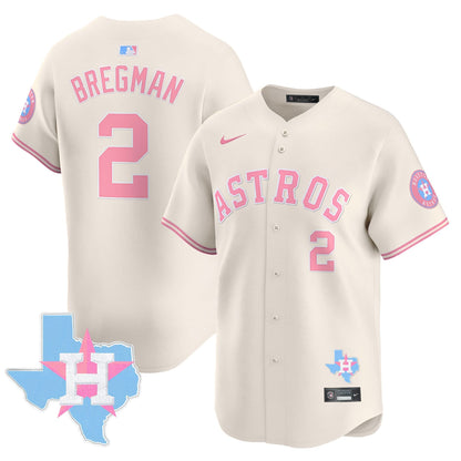 Unisex Astros Bubblegum Pink Vapor Premier Limited Jersey - All Stitched