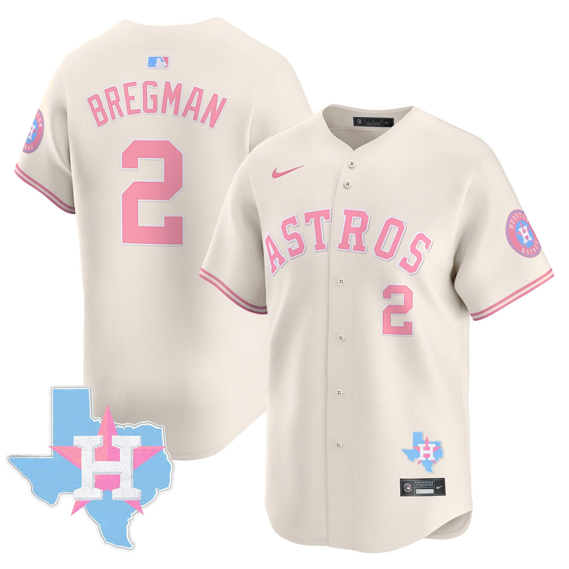 Unisex Astros Bubblegum Pink Vapor Premier Limited Jersey - All Stitched