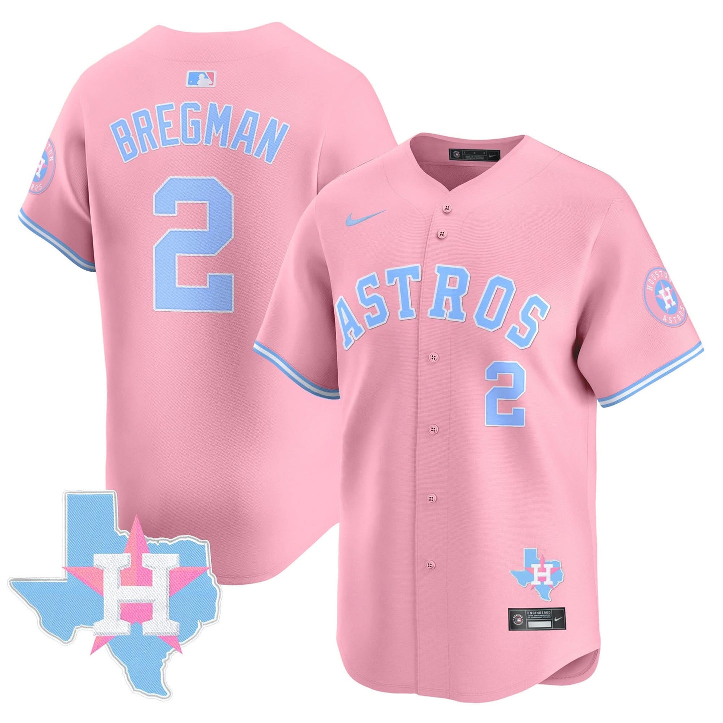 Unisex Astros Bubblegum Pink Vapor Premier Limited Jersey - All Stitched