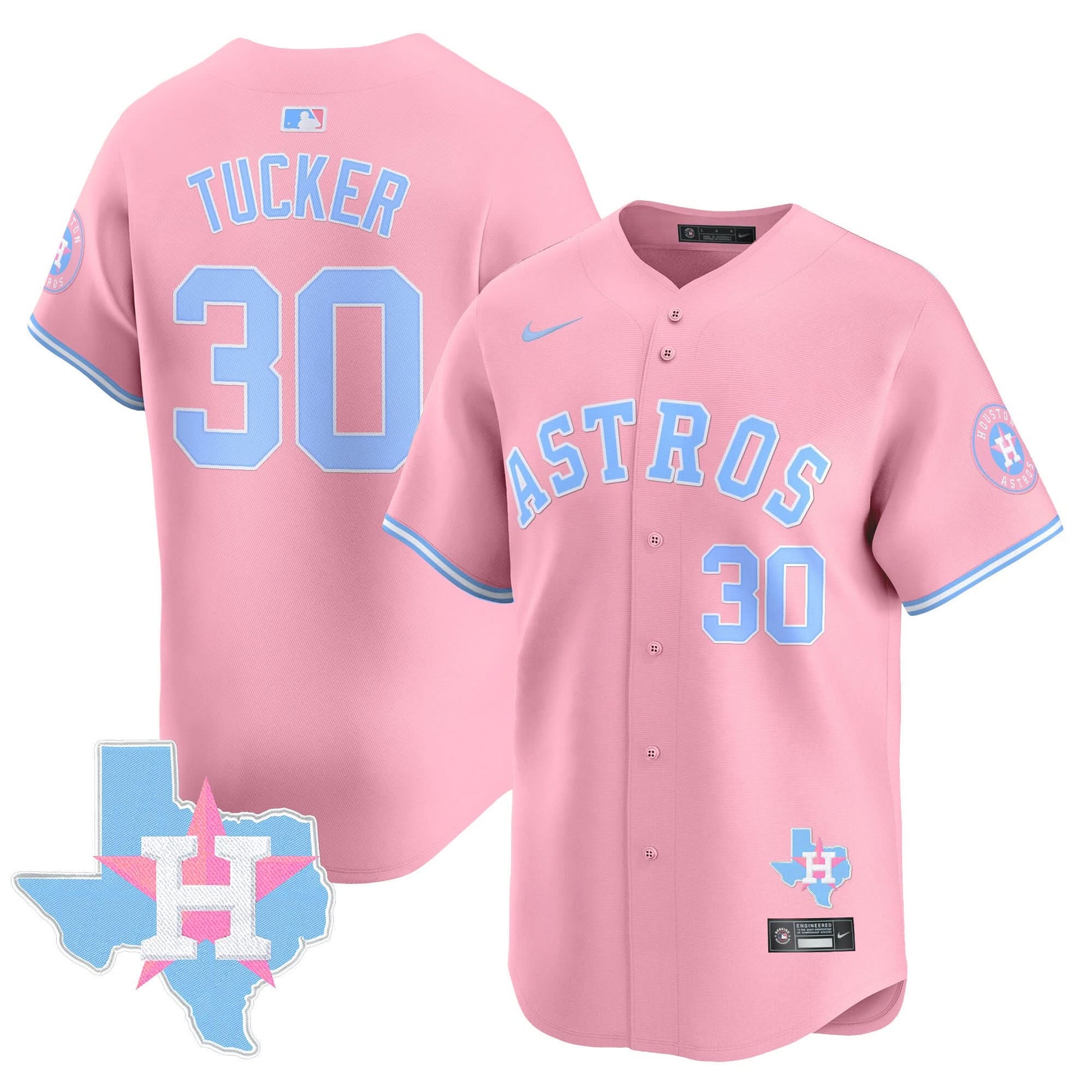 Unisex Astros Bubblegum Pink Vapor Premier Limited Jersey - All Stitched