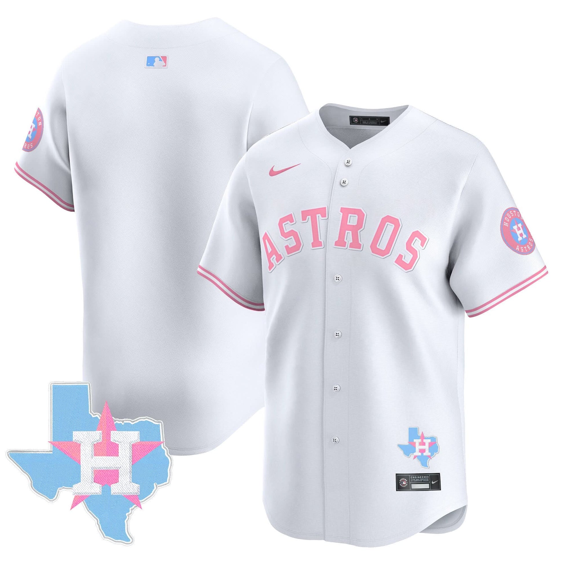 Unisex Astros Bubblegum Pink Vapor Premier Limited Jersey - All Stitched