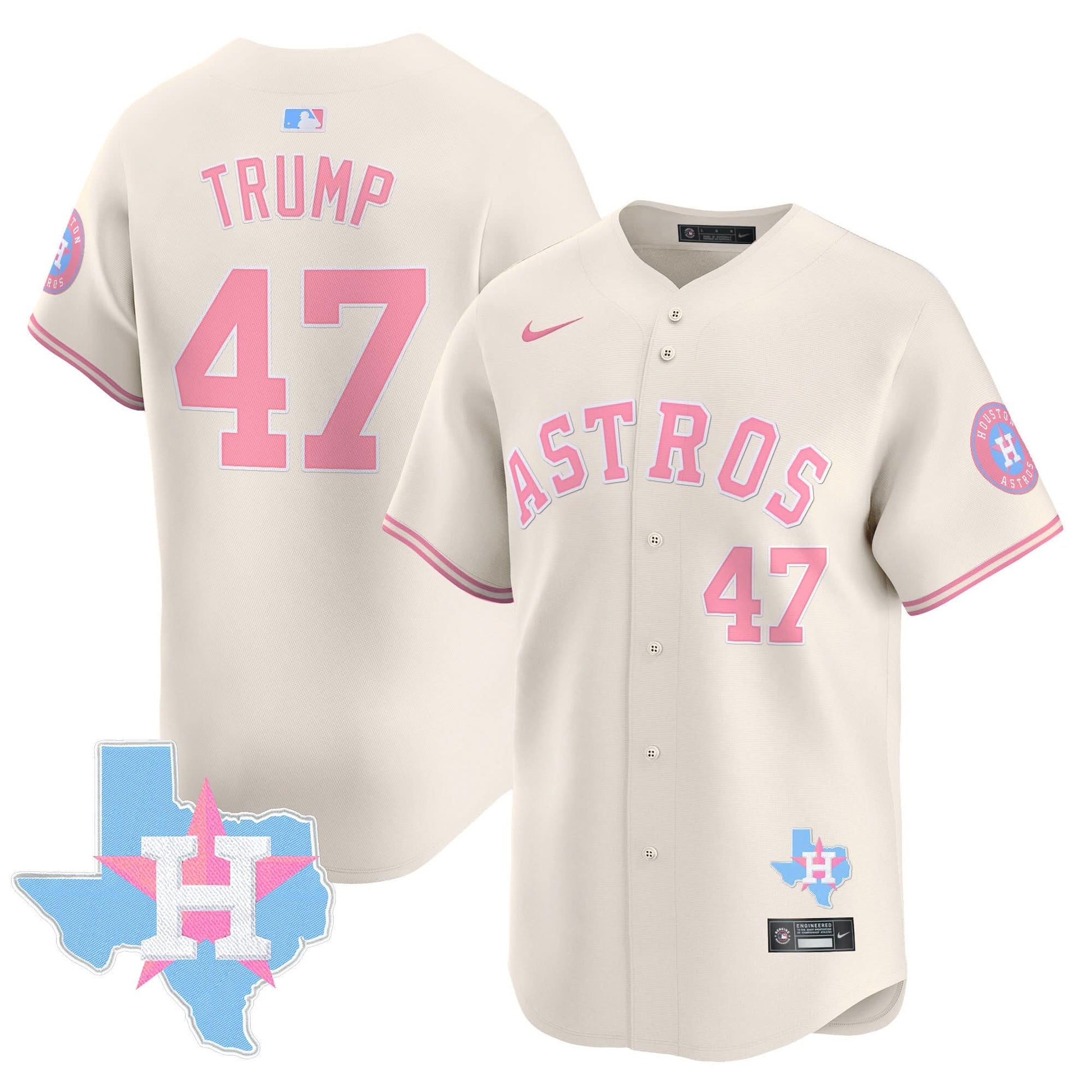 Unisex Astros Bubblegum Pink Vapor Premier Limited Jersey - All Stitched