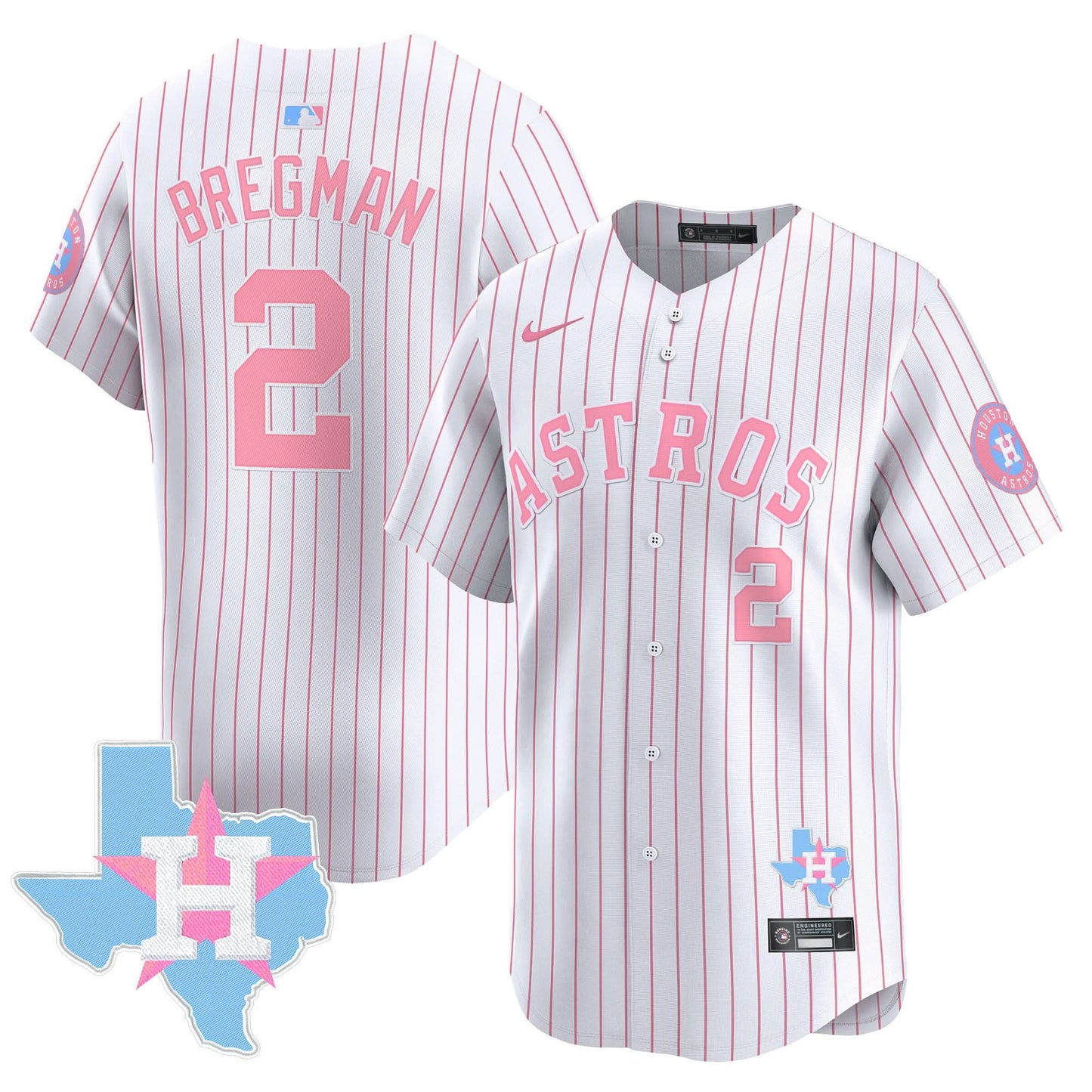 Unisex Astros Bubblegum Pink Vapor Premier Limited Jersey - All Stitched