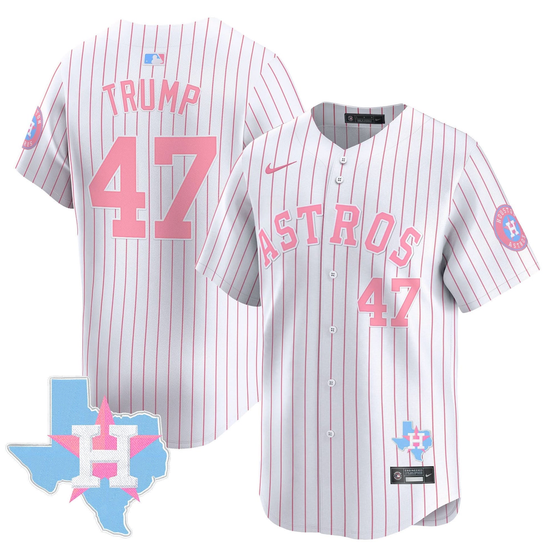 Unisex Astros Bubblegum Pink Vapor Premier Limited Jersey - All Stitched