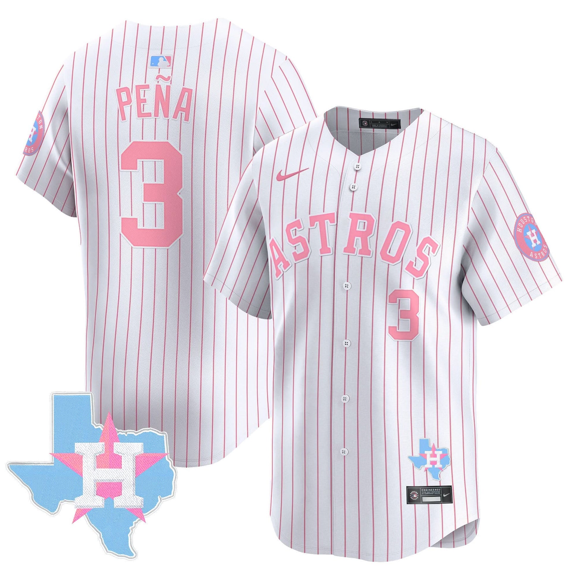 Unisex Astros Bubblegum Pink Vapor Premier Limited Jersey - All Stitched