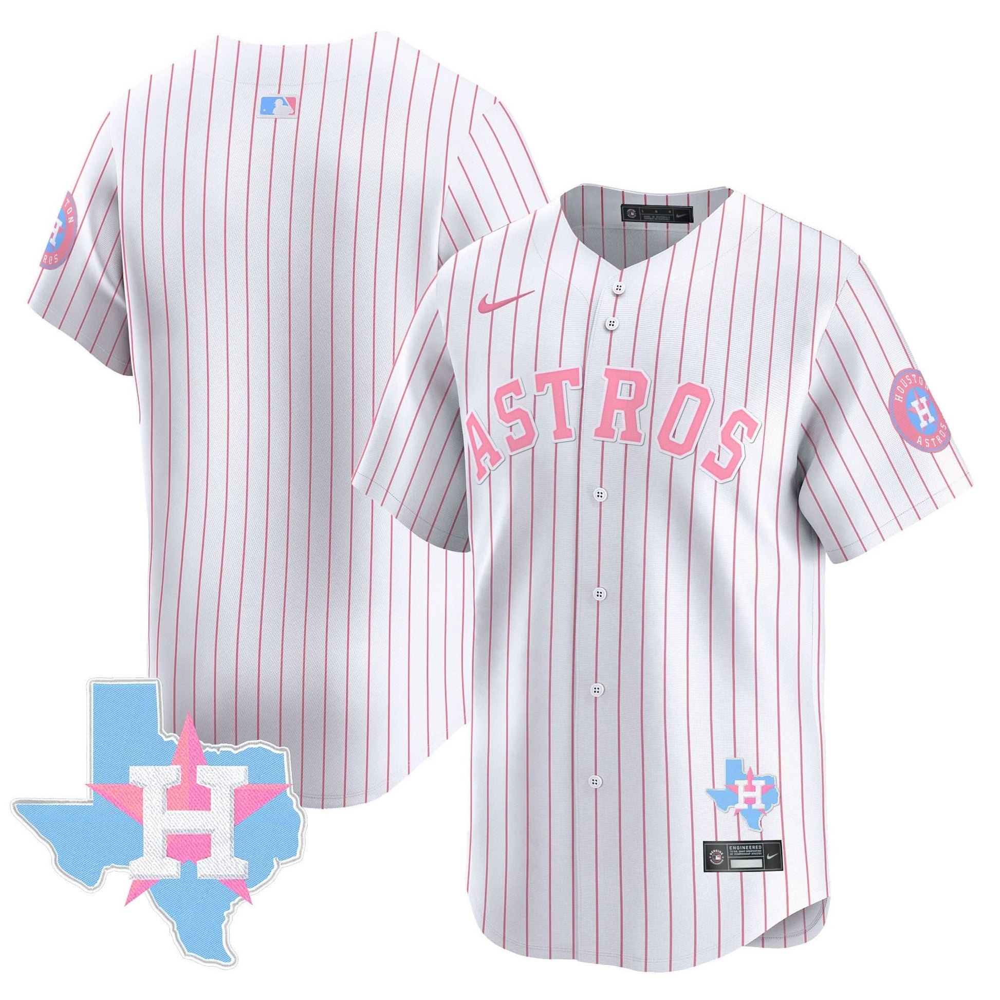 Unisex Astros Bubblegum Pink Vapor Premier Limited Jersey - All Stitched
