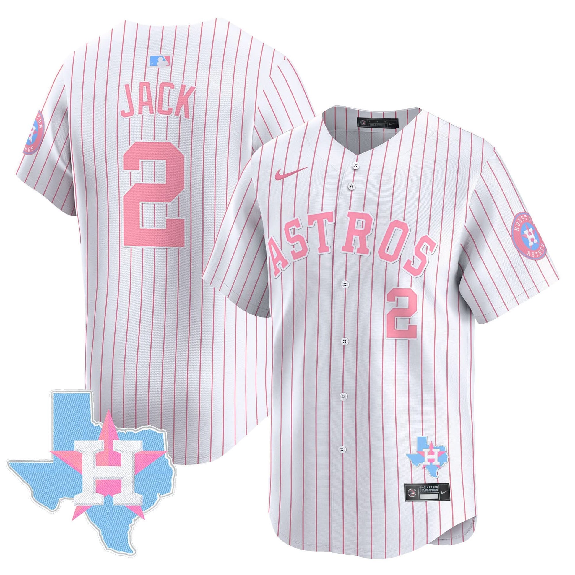 Unisex Astros Bubblegum Pink Vapor Premier Limited Jersey - All Stitched