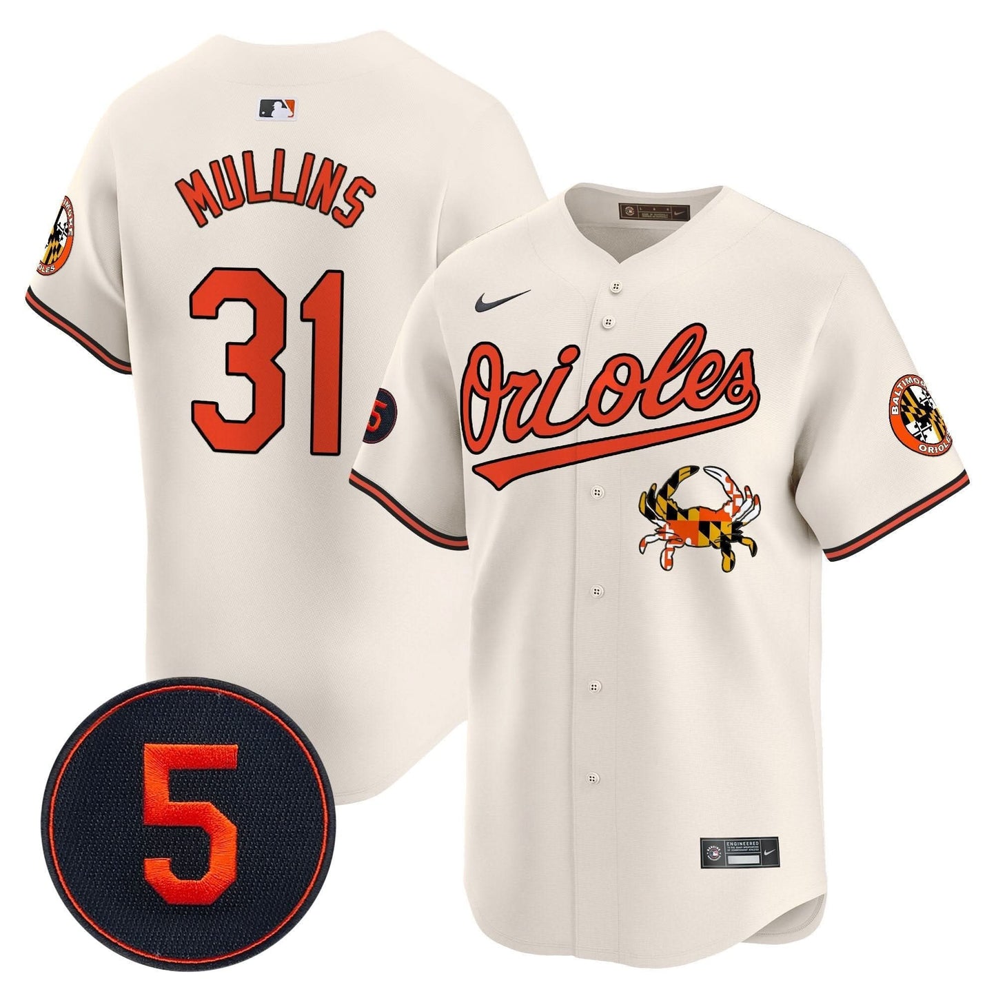 Baltimore Orioles Robinson Patch Vapor Premier Limited Jersey V9 - All Stitched