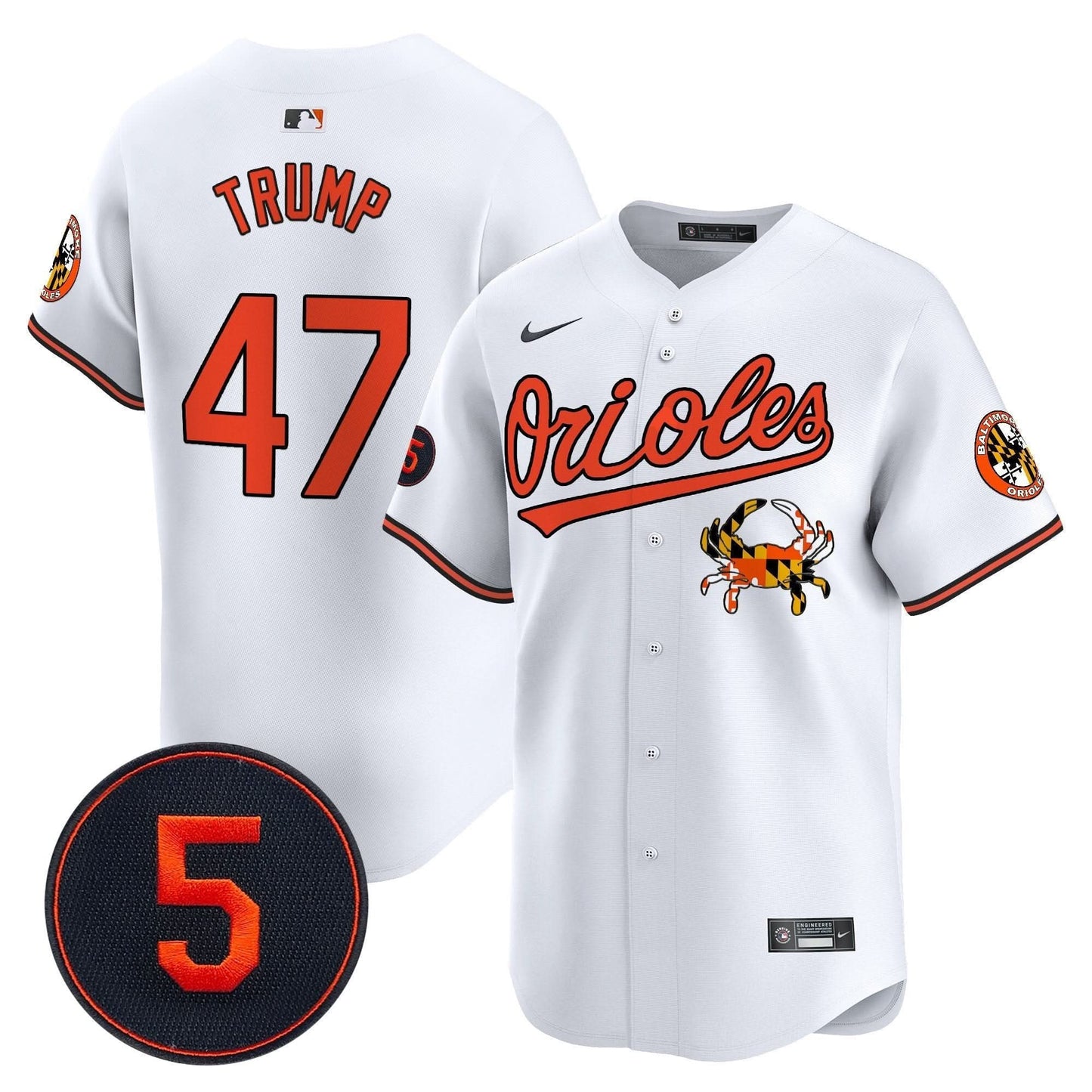 Baltimore Orioles Robinson Patch Vapor Premier Limited Jersey V9 - All Stitched