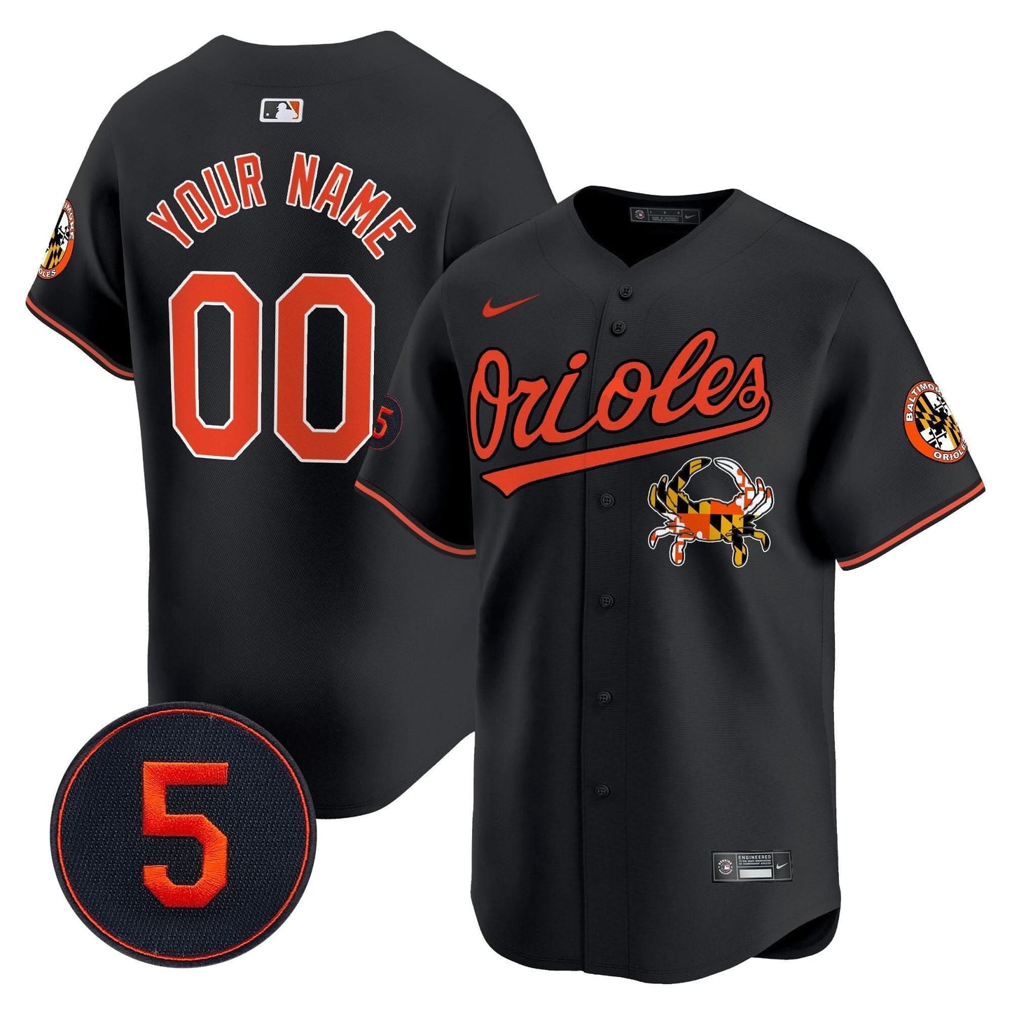 Baltimore Orioles Robinson Patch Vapor Premier Limited Custom Jersey V9 - All Stitched