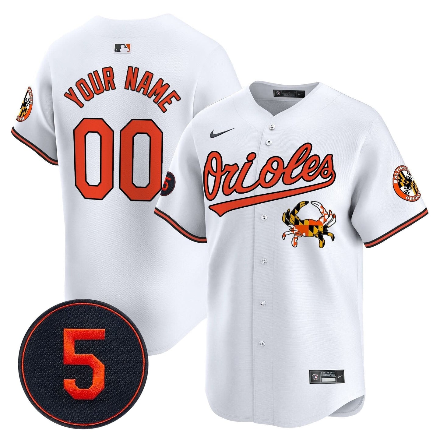 Baltimore Orioles Robinson Patch Vapor Premier Limited Custom Jersey V9 - All Stitched