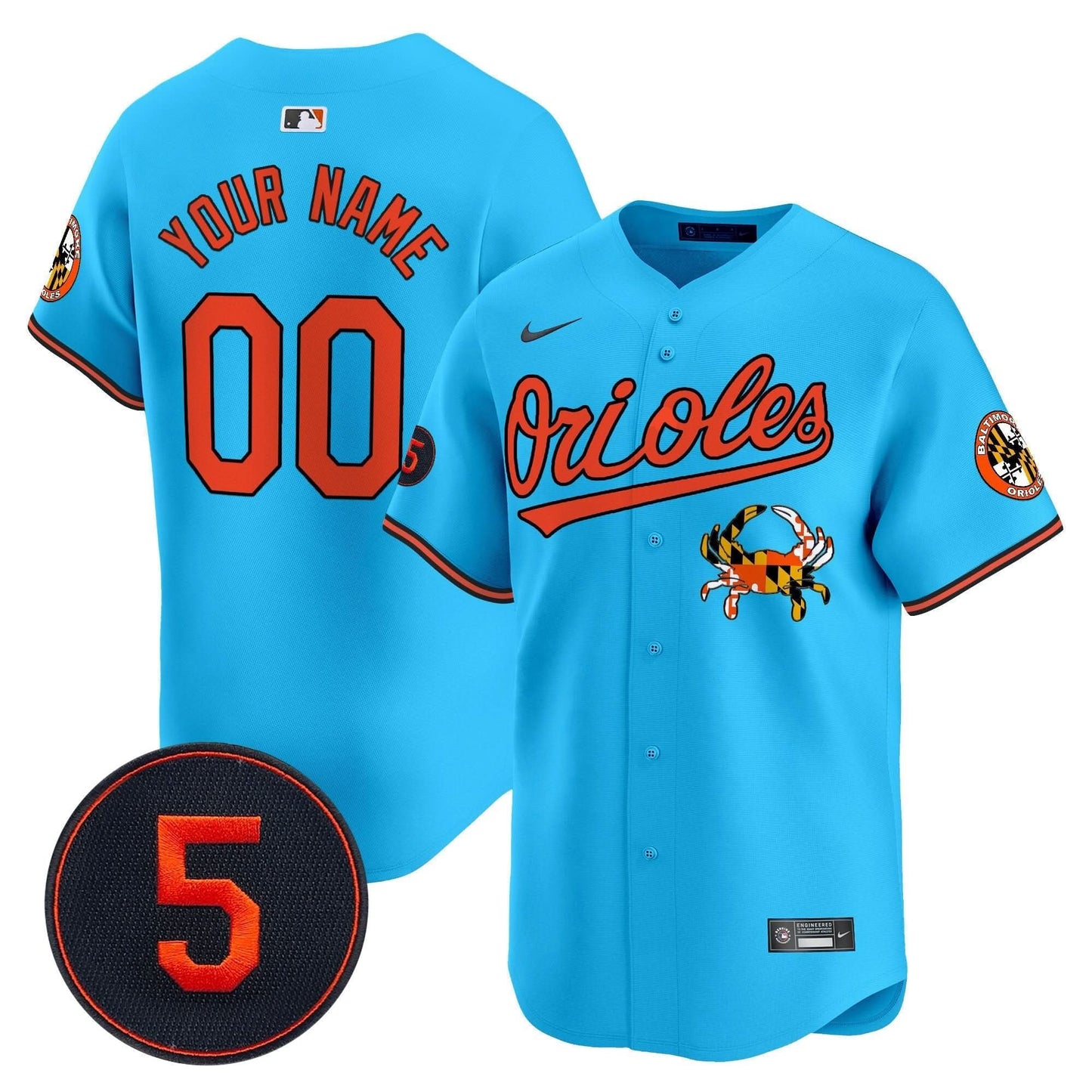 Baltimore Orioles Robinson Patch Vapor Premier Limited Custom Jersey V9 - All Stitched