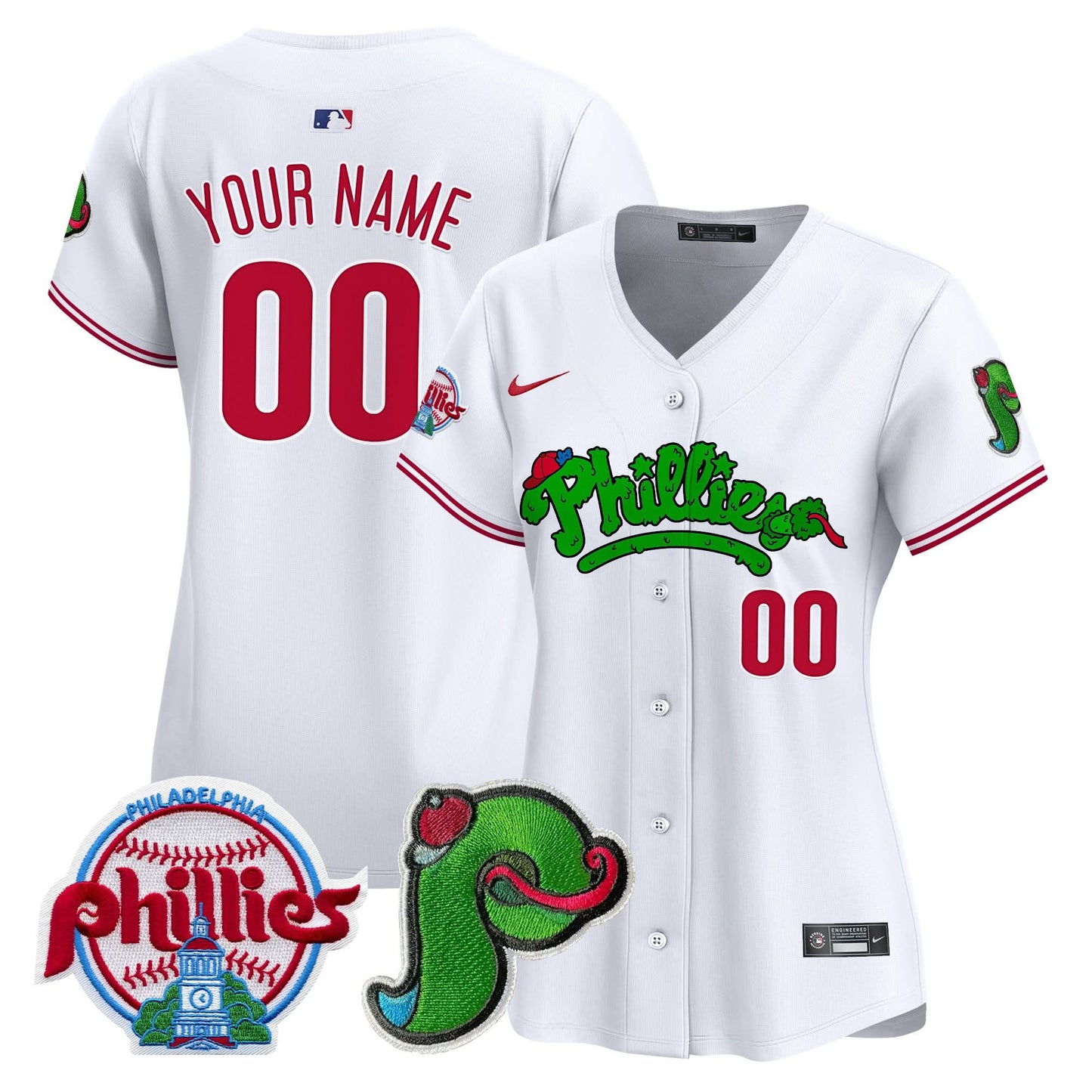 Phillies Phanatic Patch Vapor Premier Limited Custom Jersey V4 - All Stitched