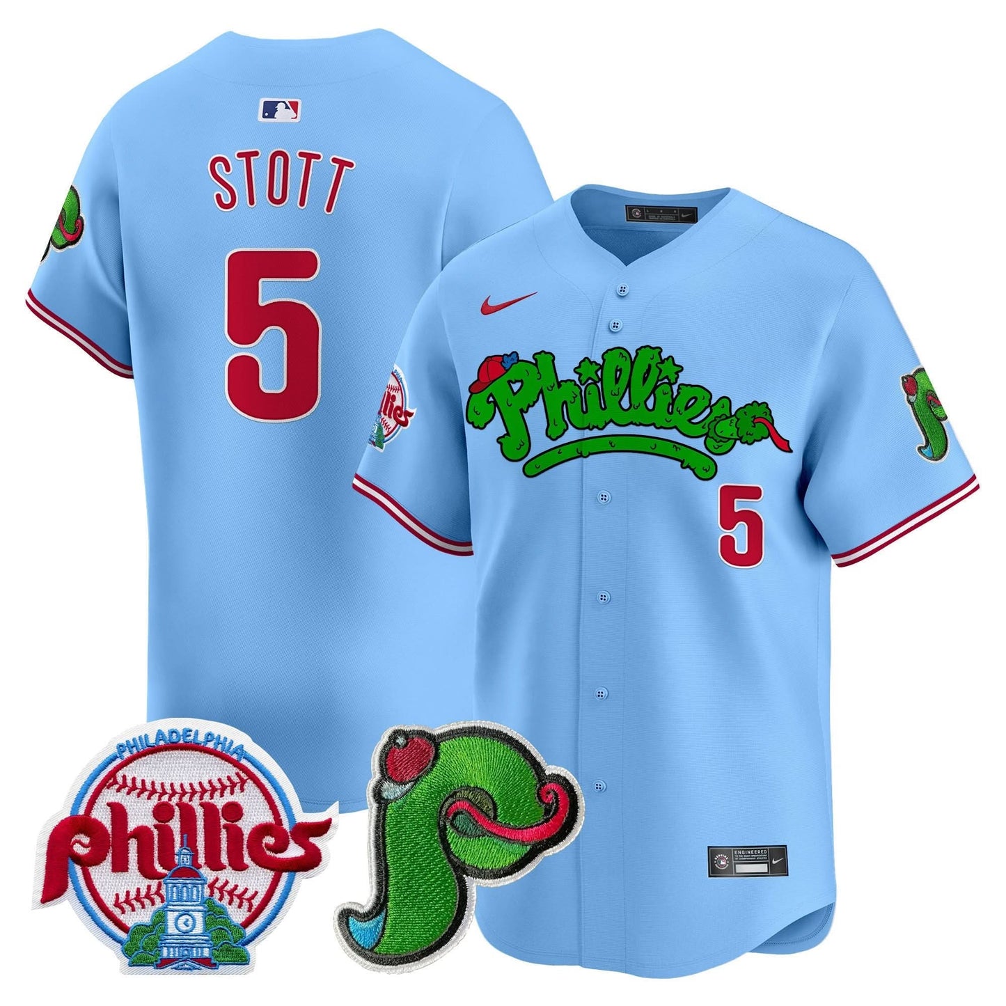 Unisex Phillies Phanatic Patch Vapor Premier Limited Jersey V3 - All Stitched