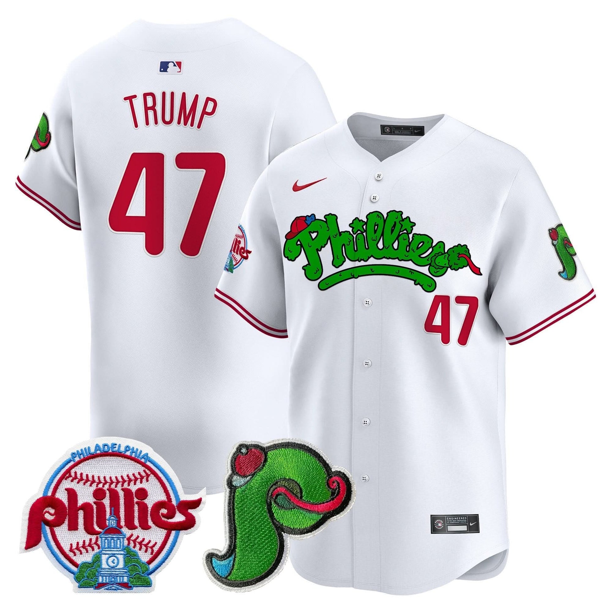 Unisex Phillies Phanatic Patch Vapor Premier Limited Jersey V3 - All Stitched