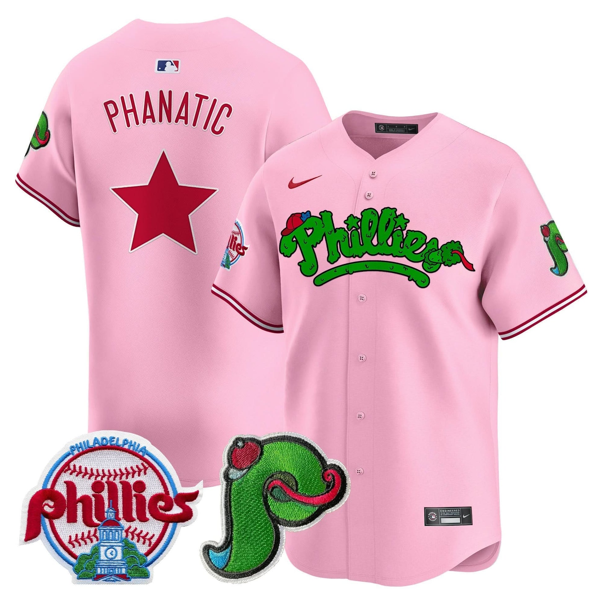 Unisex Phillies Phanatic Patch Vapor Premier Limited Jersey V3 - All Stitched