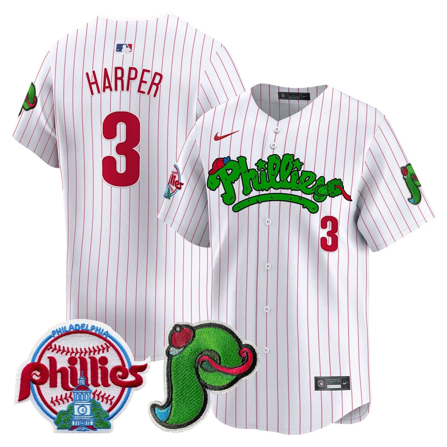 Unisex Phillies Phanatic Patch Vapor Premier Limited Jersey V3 - All Stitched