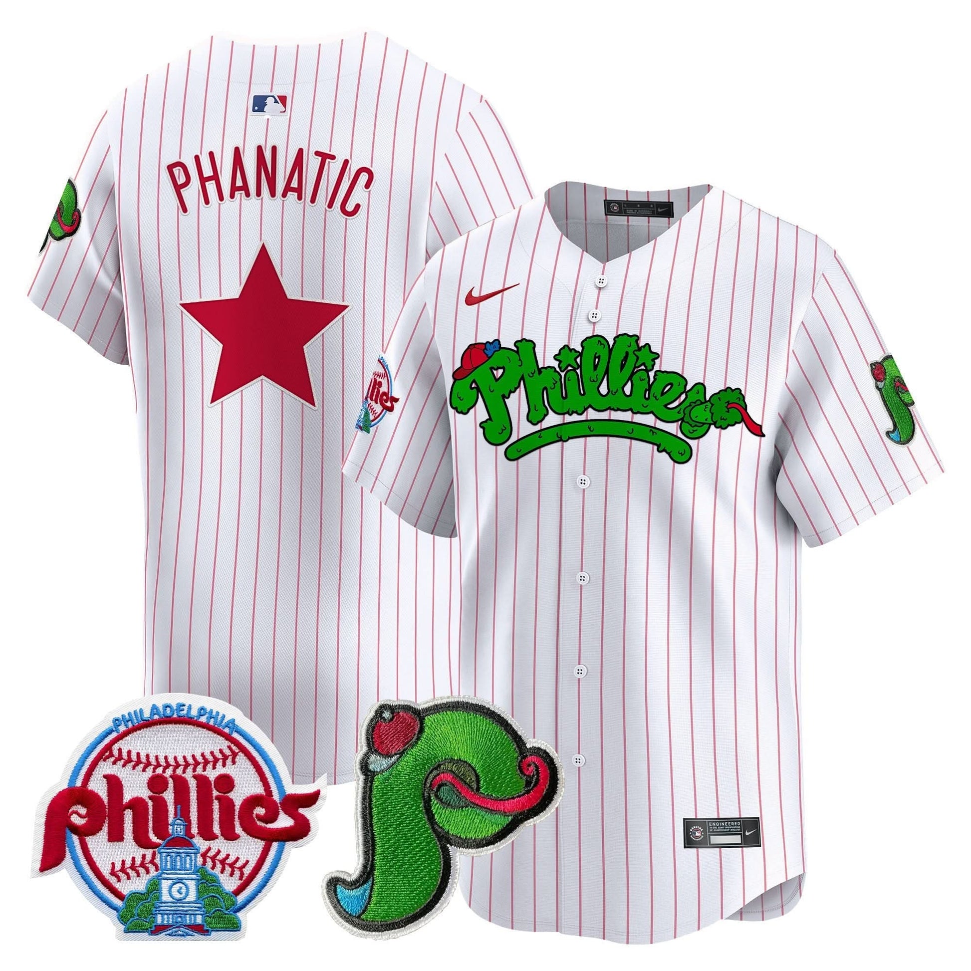 Unisex Phillies Phanatic Patch Vapor Premier Limited Jersey V3 - All Stitched