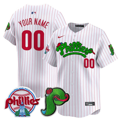Phillies Phanatic Patch Vapor Premier Limited Custom Jersey V3 - All Stitched