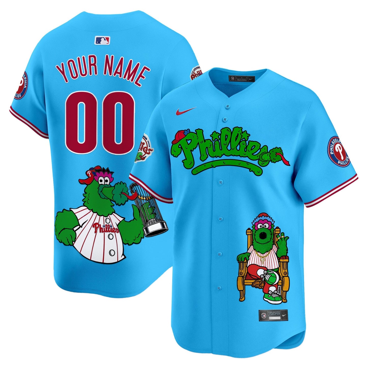Unisex Phillies Phanatic Vapor Premier Limited Custom Jersey - Printed
