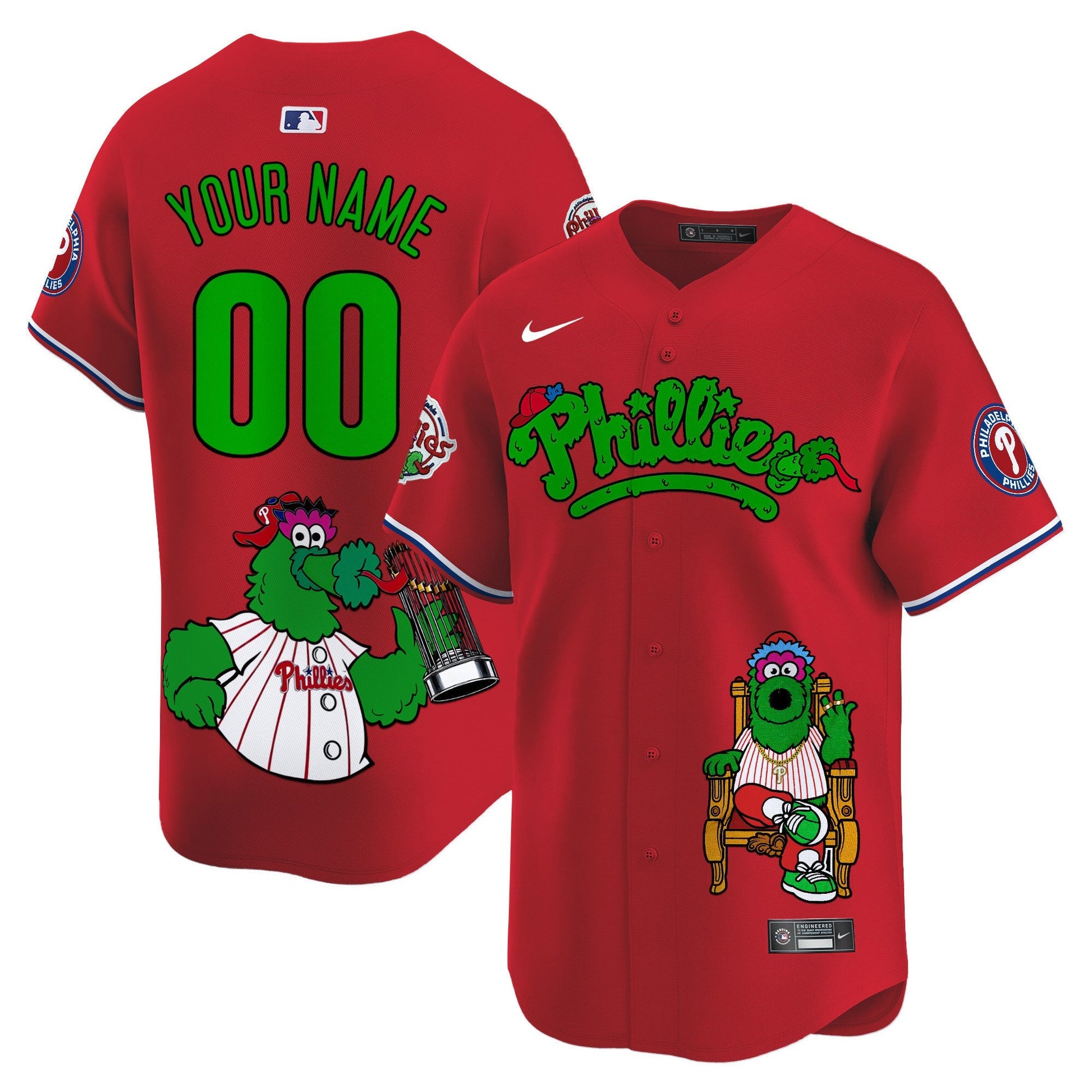 Unisex Phillies Phanatic Vapor Premier Limited Custom Jersey - Printed