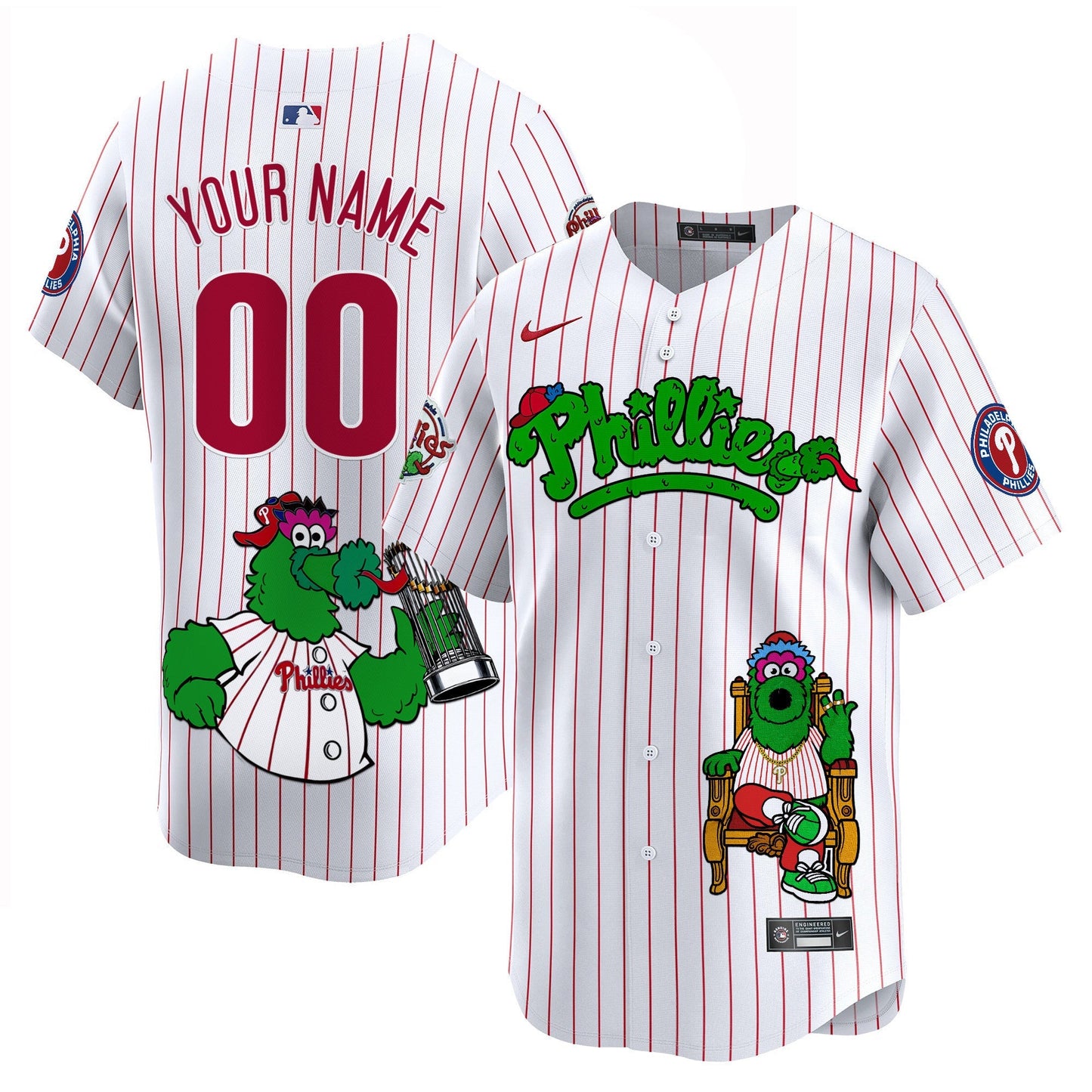 Unisex Phillies Phanatic Vapor Premier Limited Custom Jersey - Printed