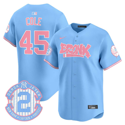 Unisex Yankees The Bronx Graffiti Bubblegum Pink Vapor Premier Limited Jersey - All Stitched