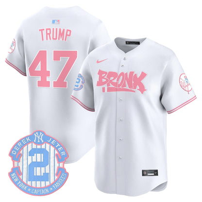 Unisex Yankees The Bronx Graffiti Bubblegum Pink Vapor Premier Limited Jersey - All Stitched